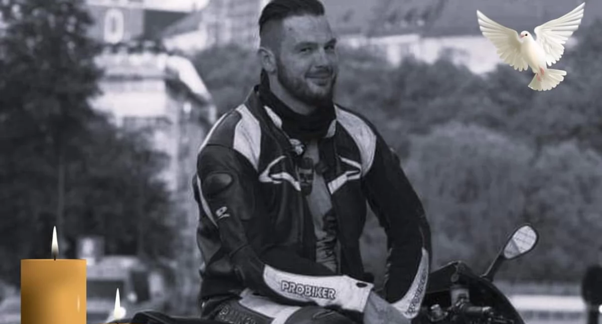 Odeszli od nas- wspomnienia, Tragiczny Wypadek Motocyklisty miejscowości Tłuczań żyje Mateusz Gandzior Łajczak - zdjęcie, fotografia