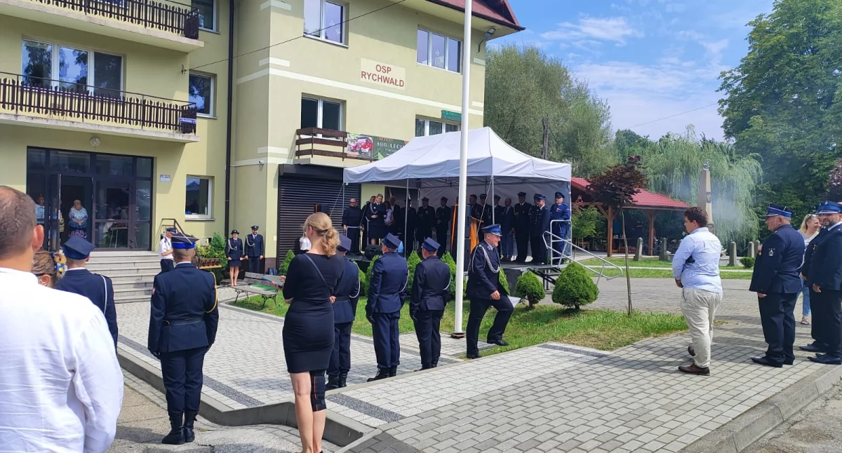 Z remizy, Stulecie Rychwałd Uroczyste obchody strażacka tradycja - zdjęcie, fotografia