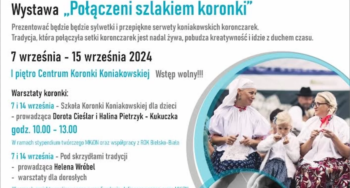 Atrakcje Turystyczne - Podróże małe i duże, Połączeni szlakiem koronki Wystawa Centrum Koronki Koniakowskiej - zdjęcie, fotografia