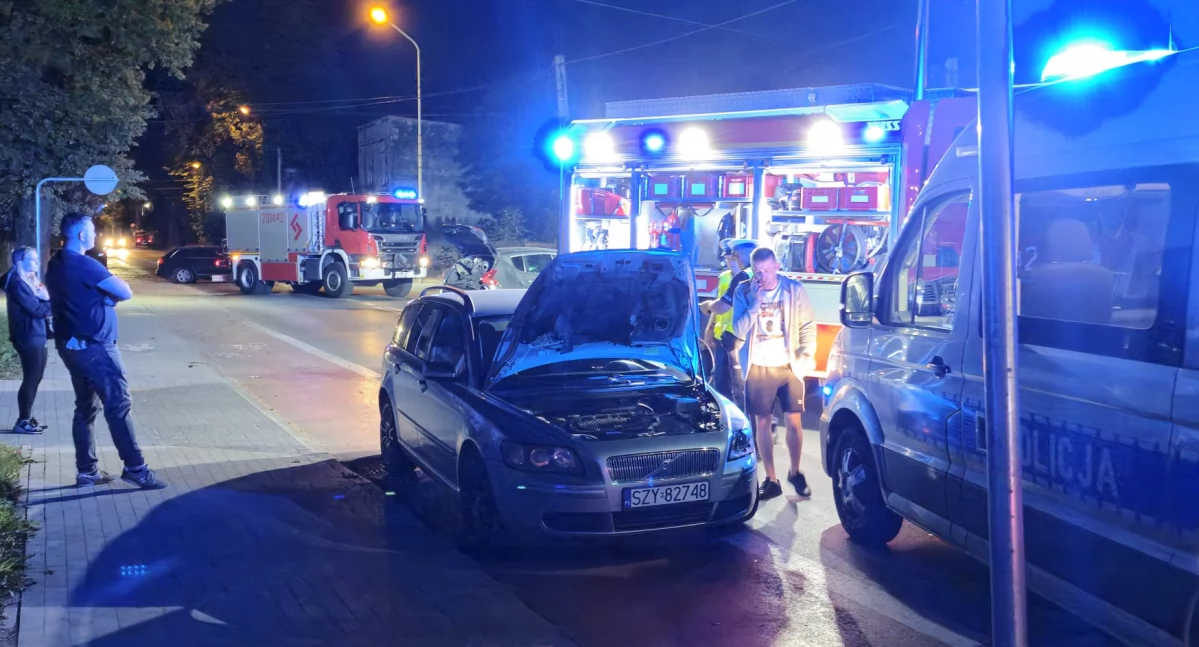 Wypadki drogowe , Zderzenie dwóch Sienkiewicza droga kierunku Krakowskiej nieprzejezdna - zdjęcie, fotografia