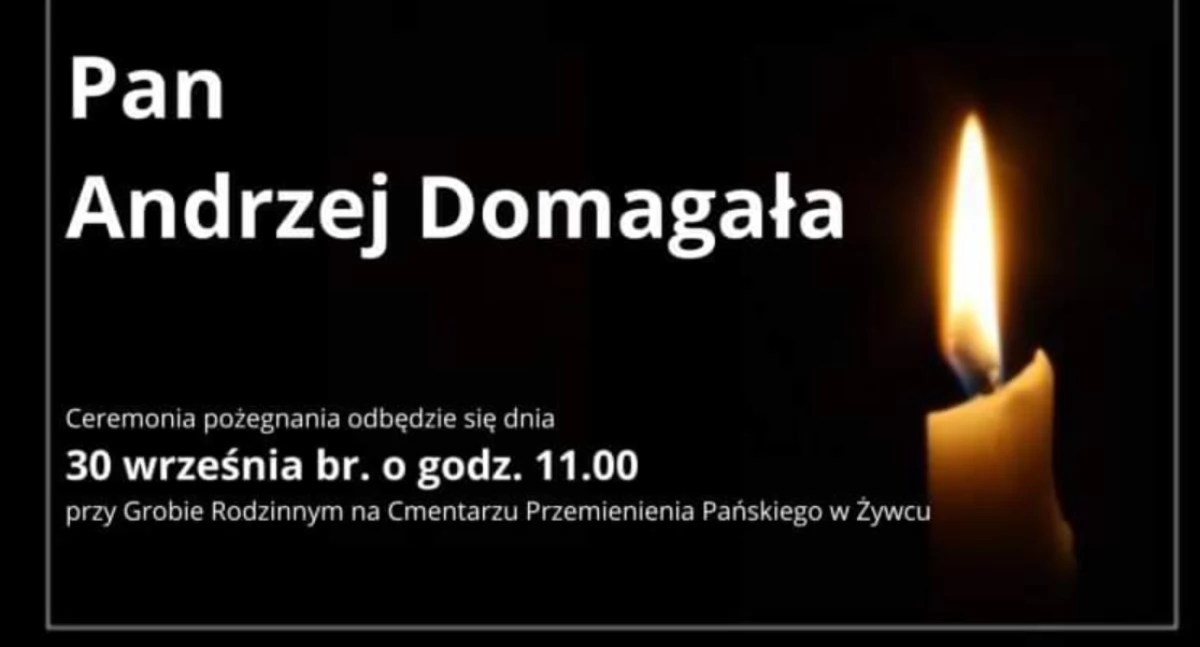 Odeszli od nas- wspomnienia, Ostatnie pożegnanie Andrzeja Domagały wieloletniego pracownika Wydziału Kultury Żywcu - zdjęcie, fotografia