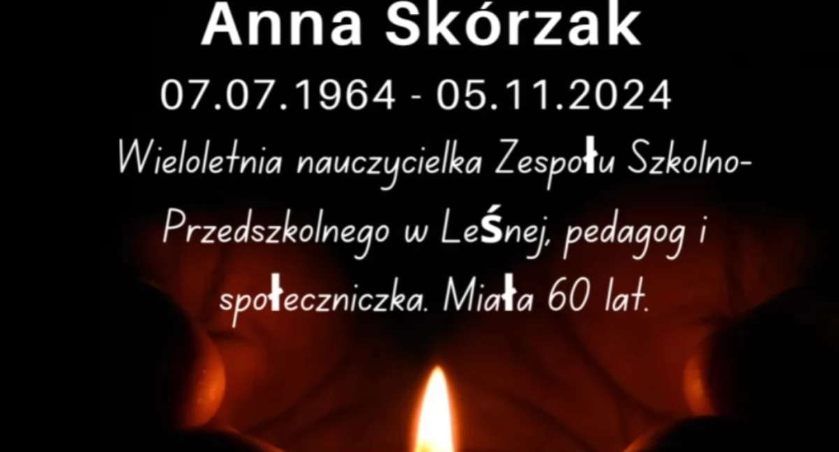 Odeszli od nas- wspomnienia, Odeszła Skórzak Nauczycielka Pasją Serdecznością - zdjęcie, fotografia