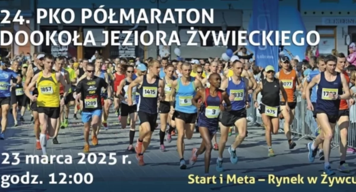 Drogi i Transport, Półmaraton Dookoła Jeziora Żywieckiego Utrudnienia Ruchu Drogowym - zdjęcie, fotografia