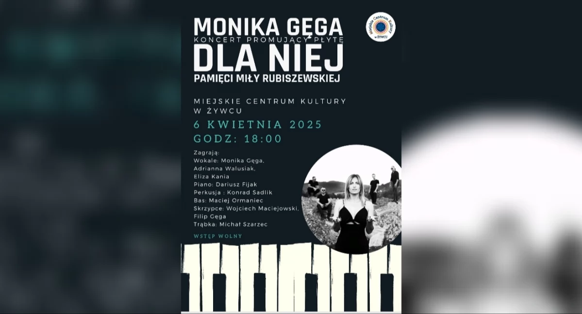 Koncerty – Muzyka , Premiera płyty Moniki Gęgi „Dla Niej” wyjątkowy koncert Żywcu - zdjęcie, fotografia