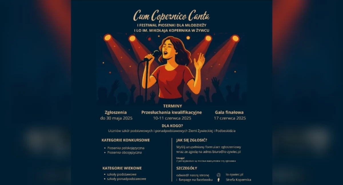 Nasze sprawy, Zaproszenie udziału Festiwalu Piosenki Młodzieży Copernico Canta - zdjęcie, fotografia