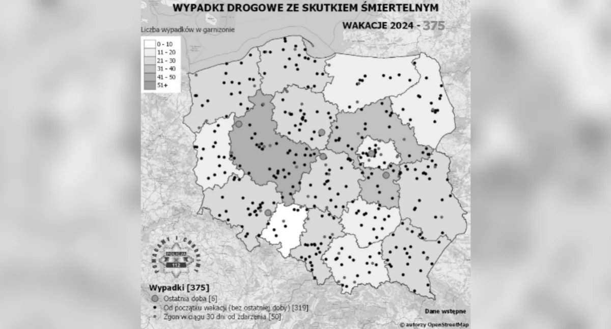 Drogi i Transport, Śmiertelnych Wypadków Drogowych Wakacje - zdjęcie, fotografia