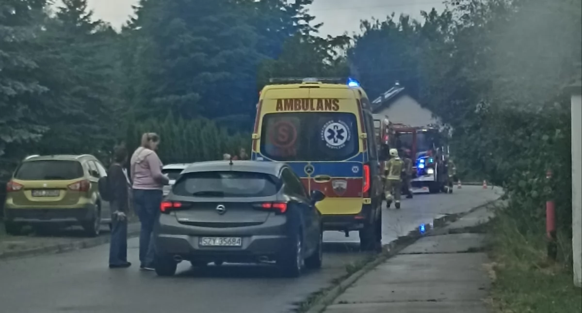 Wypadki drogowe , Kolizja ulicy służby miejscu zdarzenia - zdjęcie, fotografia