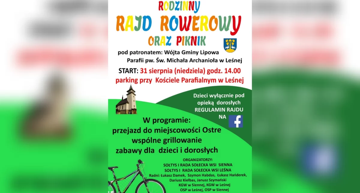 Rozrywka, Rodzinny Rowerowy piknik Leśnej aktywne zakończenie wakacji - zdjęcie, fotografia