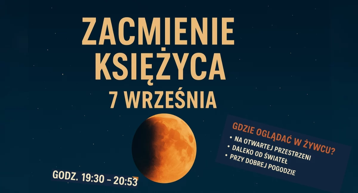 Nasze sprawy, Zaćmienie księżyca września niezwykłe widowisko nocnym niebie - zdjęcie, fotografia