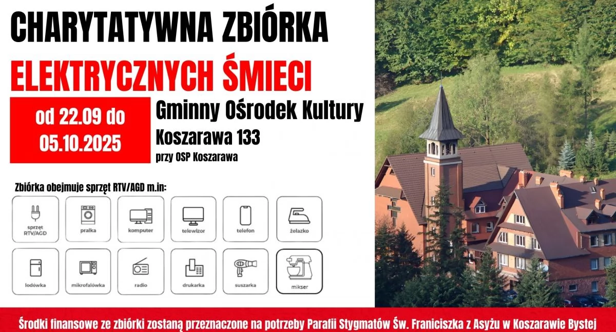Nasze sprawy, Jesienne porządki misją zbiórka elektrośmieci Koszarawie! - zdjęcie, fotografia