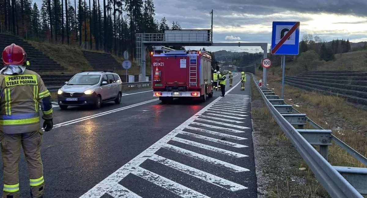 Pożary, interwencje Milówka ciągu jednego - zdjęcie, fotografia