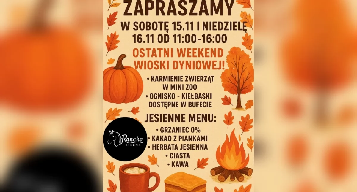 Atrakcje Turystyczne - Podróże małe i duże, Ostatni weekend Wioski Dyniowej Rancho Bierna jesienne pożegnanie sezonu - zdjęcie, fotografia