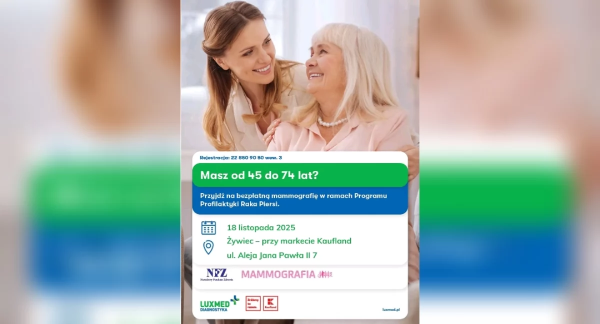 Zdrowie i Uroda, Mobilna pracownia mammograficzna ponownie Żywcu bezpłatne badania kobiet - zdjęcie, fotografia