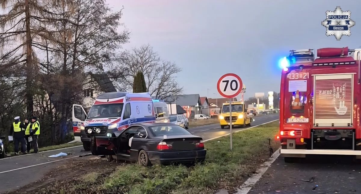 Tragiczny wypadek w Ustroniu: jedna osoba nie żyje, druga w stanie krytycznym