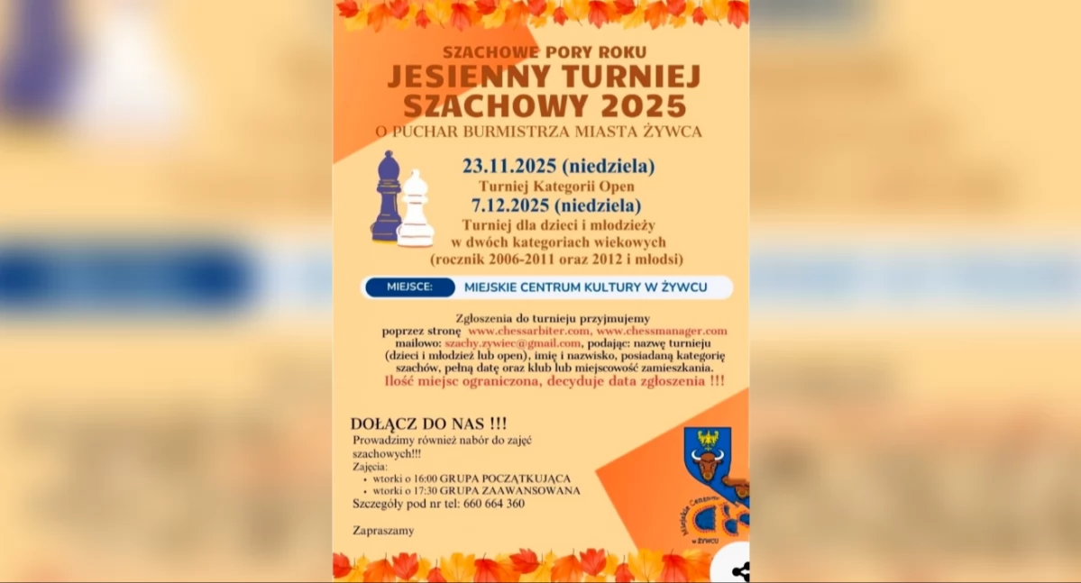 Jesienny Turniej Szachowy 2025 – tradycja w klimacie złotej jesieni