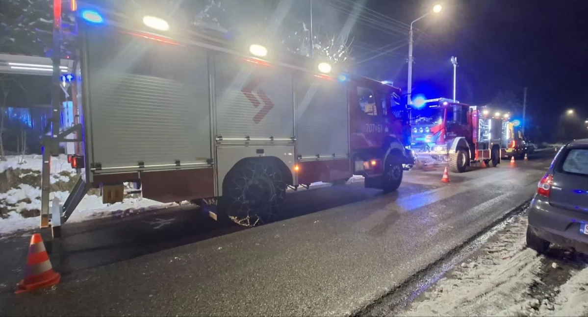 Pożar piwnicy w budynku mieszkalnym w Juszczynie