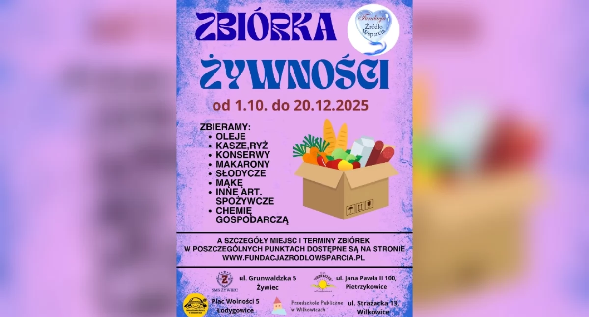 Nasze sprawy, Zbiórka żywności Łodygowicach Żywcu ostatniej prostej Sprawdź pomóc przed świętami - zdjęcie, fotografia