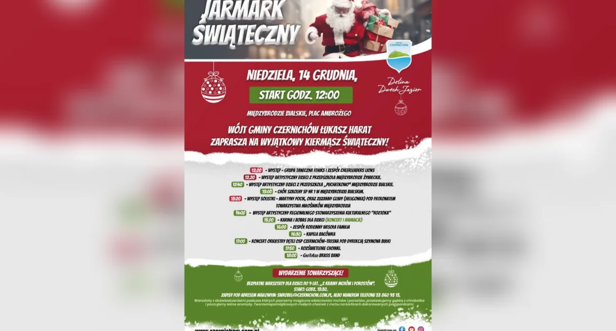 Folklor i Tradycje , Jarmark Świąteczny Międzybrodziu Bialskim Harmonogram występów warsztaty dzieci - zdjęcie, fotografia