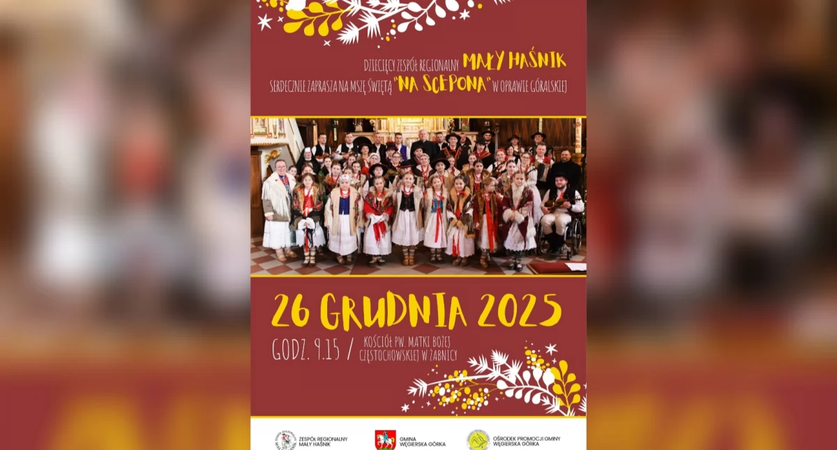 Folklor i Tradycje , Tradycyjna Scepona Żabnicy Góralskie kolędowanie zespołem Mały Haśnik - zdjęcie, fotografia