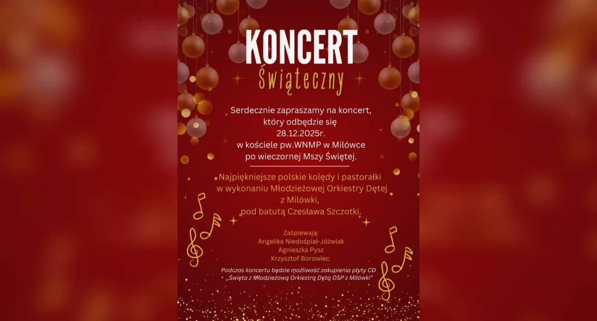 Rozrywka, Koncert Świąteczny Milówce Młodzieżowa Orkiestra Dęta zagra najpiękniejsze kolędy - zdjęcie, fotografia