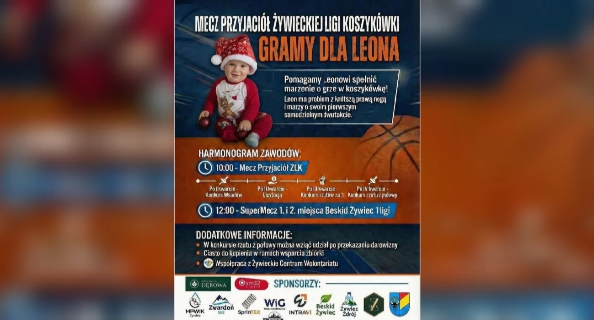 Nasze sprawy, Super wydarzenie koszykarskie Żywcu sport pomoc jednym! - zdjęcie, fotografia