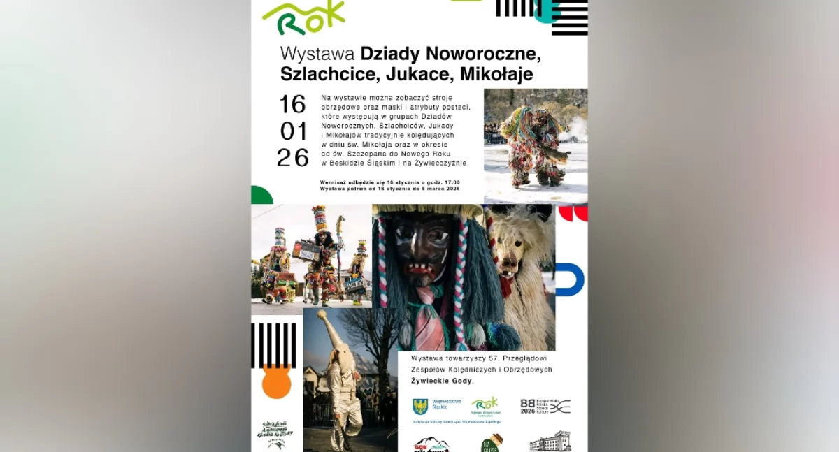 Folklor i Tradycje , Wystawa Dziady Noworoczne Szlachcice Jukace Mikołaje Barwny wernisaż Bielsko Biała - zdjęcie, fotografia