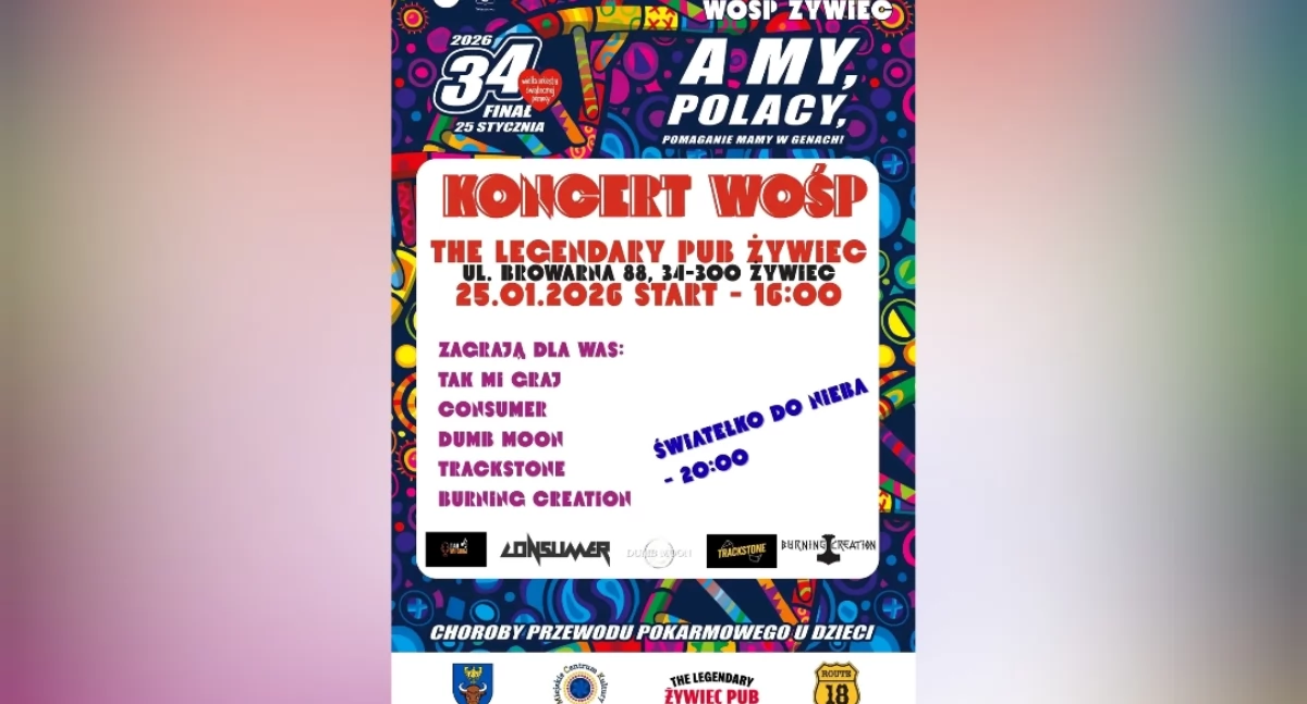 Rozrywka, Koncert WOŚP Żywiec Rockowe granie Legendary Światełko Nieba - zdjęcie, fotografia