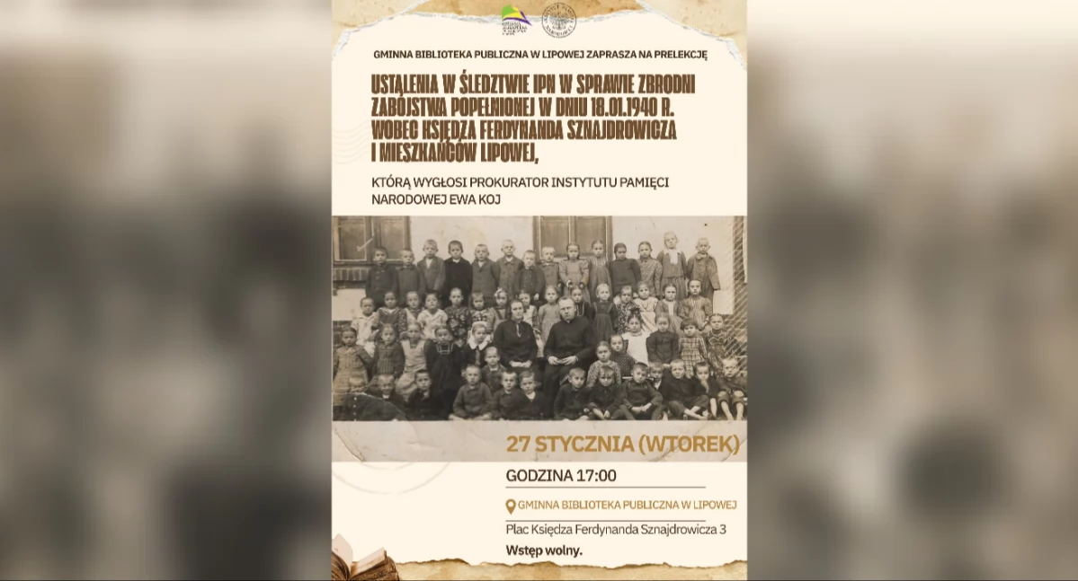 Nasze sprawy, Prelekcja Instytutu Pamięci Narodowej Lipowej zaproszenie - zdjęcie, fotografia