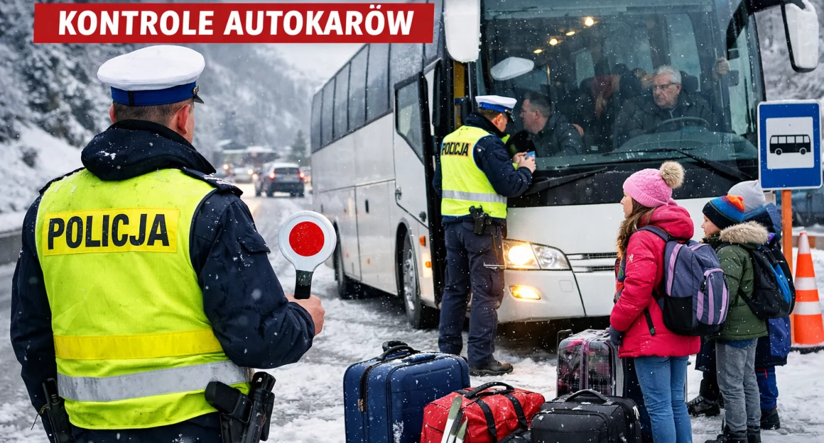 Nasze sprawy, Ferie wzmożone kontrole autokarów - zdjęcie, fotografia