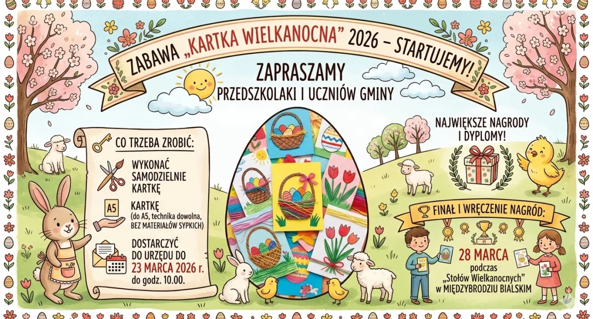 Folklor i Tradycje , Kartka Wielkanocna Konkurs plastyczny dzieci młodzieży - zdjęcie, fotografia