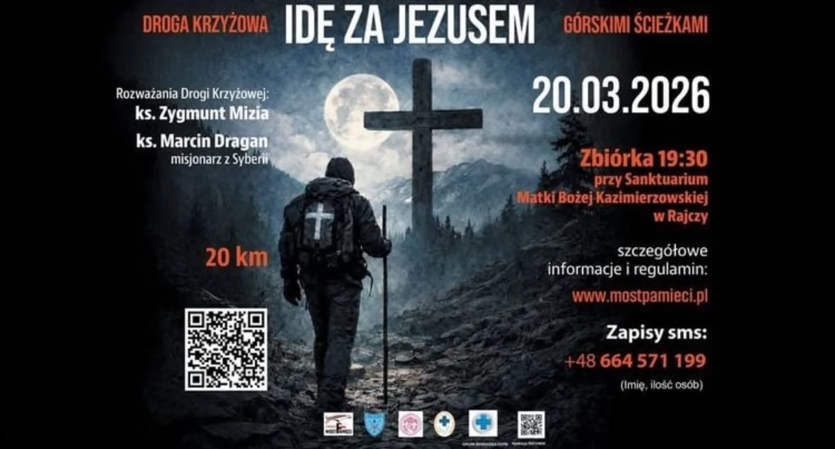 Folklor i Tradycje , Górska Droga Krzyżowa Jezusem Nocne czuwanie szlakach wokół Rajczy - zdjęcie, fotografia