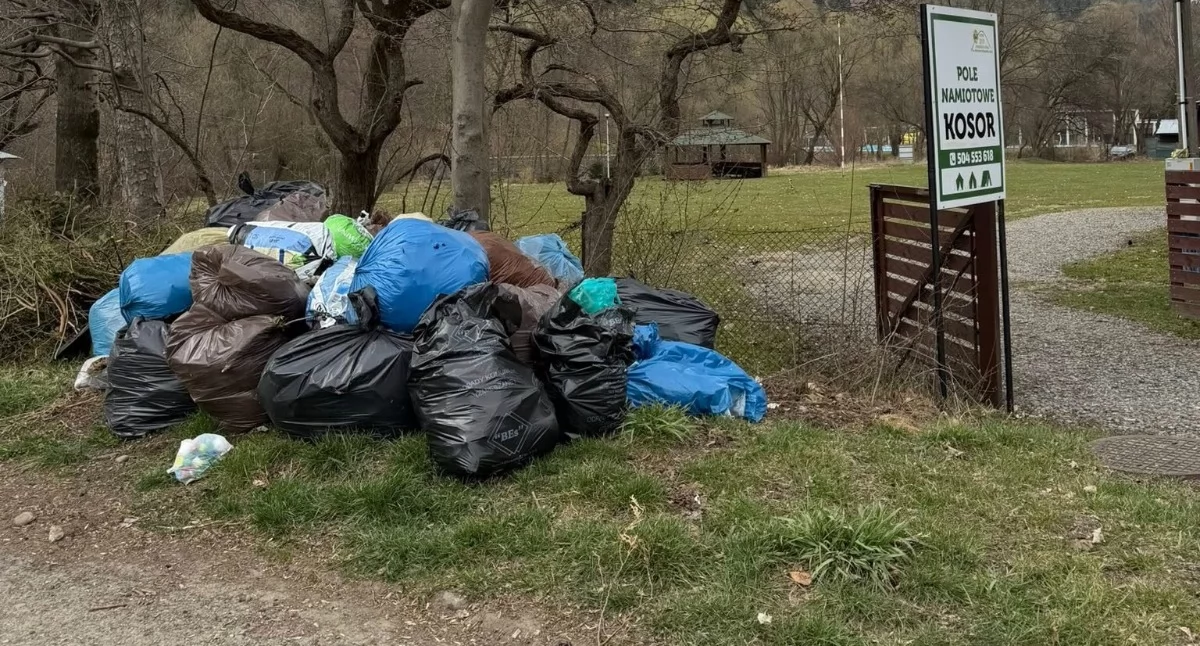 Nasze sprawy, Zaśmiecone namiotowe Węgierskiej Górce wyzwanie harcerzy lokalnej społeczności - zdjęcie, fotografia