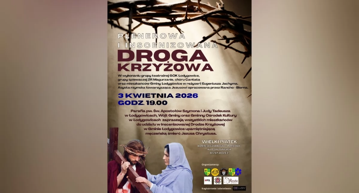 Religia, Inscenizowana Droga Krzyżowa Łodygowicach Wyjątkowe misterium Wielki Piątek - zdjęcie, fotografia