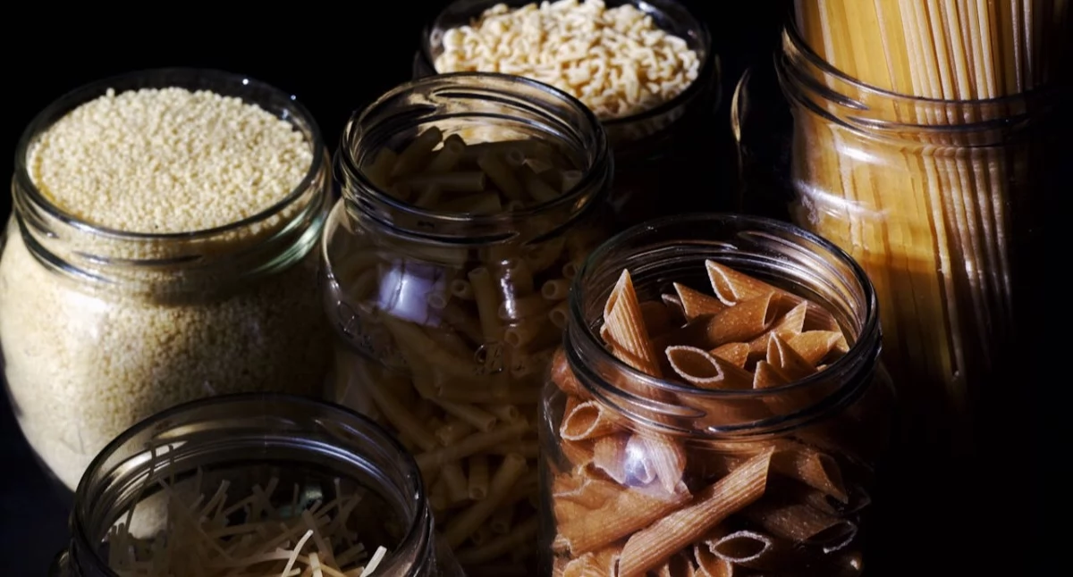 Materiał zewnętrzny, Gluten błonnik pogubić dziale produktami sypkimi - zdjęcie, fotografia