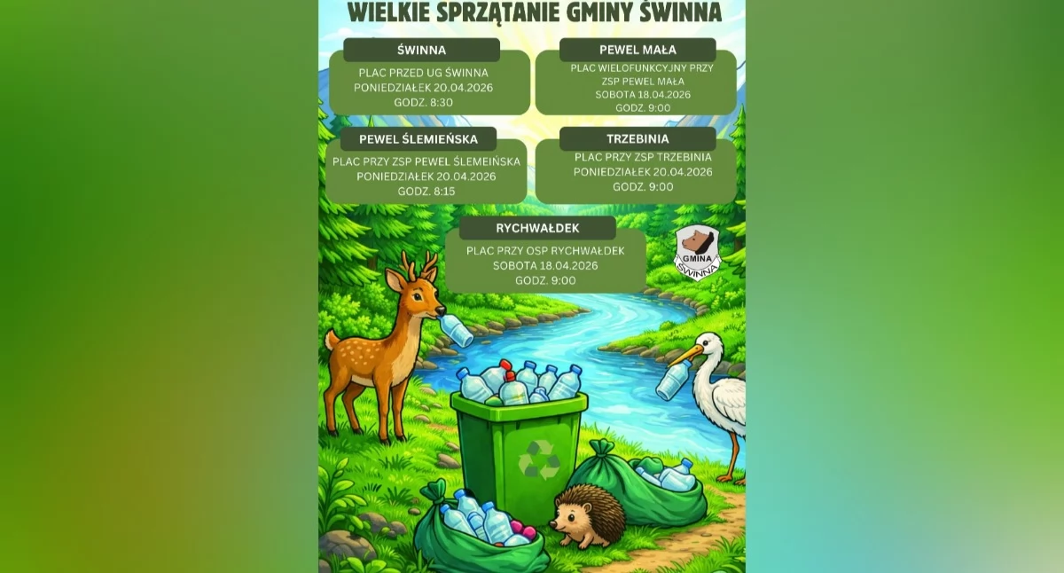 Nasze sprawy, Wielkie sprzątanie gminie Świnna Mieszkańcy wspólnie zadbają środowisko - zdjęcie, fotografia