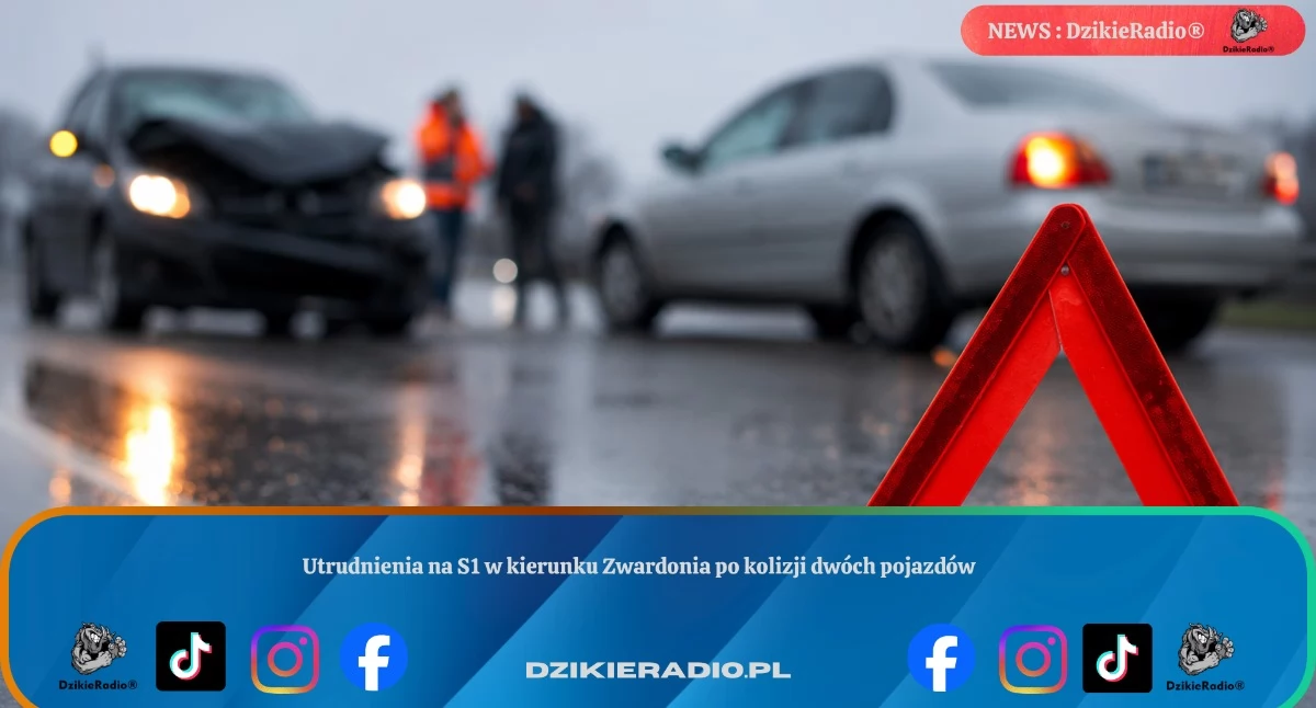 Wypadki drogowe , Duże utrudnienia kierunku Zwardonia wypadku Węgierskiej Górce - zdjęcie, fotografia