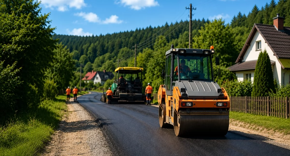 Drogi i Transport, Gmina Łękawica niemal pełnym dofinansowaniem remont drogi Leśnej - zdjęcie, fotografia