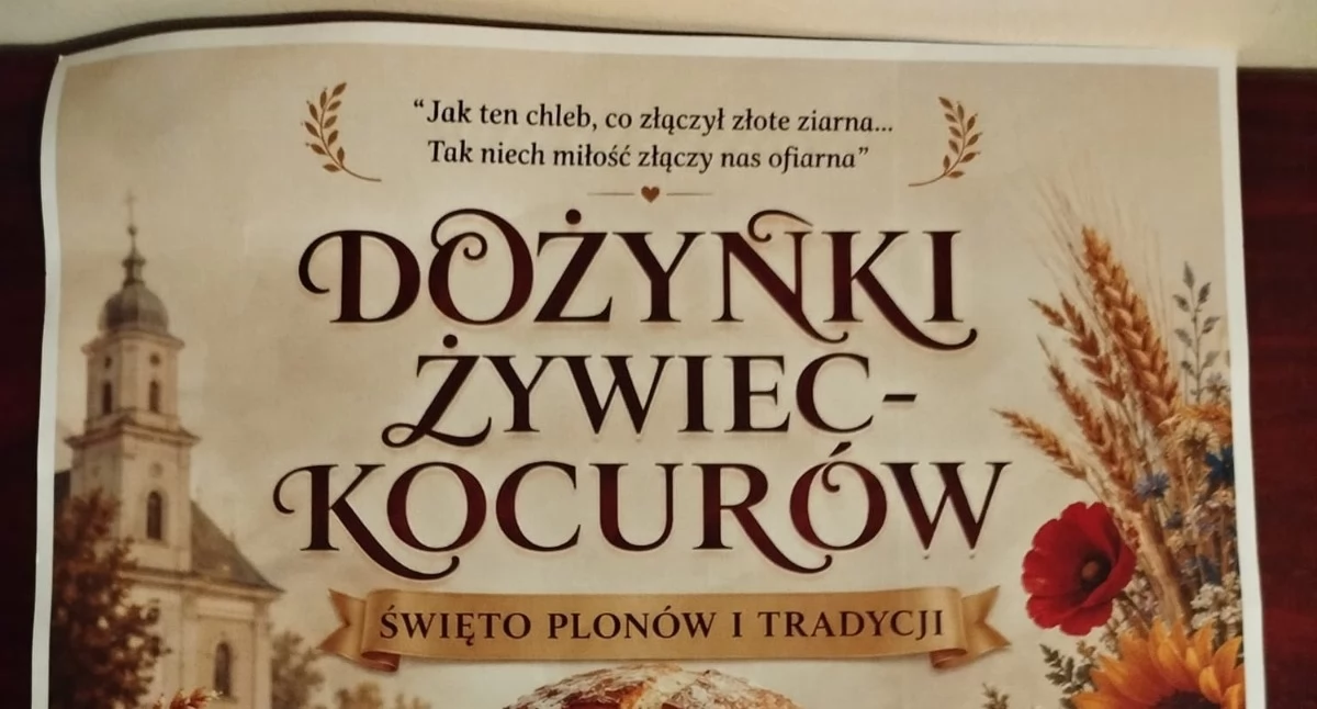 Folklor i Tradycje , Dożynki Kocurowie zapraszają uroczystą Mszę tradycyjne świętowanie - zdjęcie, fotografia