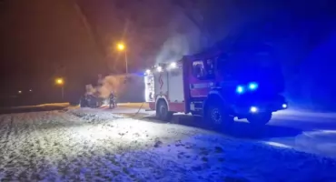 Pierwszy wyjazd nowego samochodu OSP Leśna do pożaru