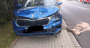 Kolizja na ul. Żywieckiej w Łękawicy