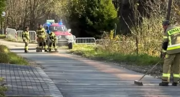 Usunięcie plamy substancji ropopochodnej w Rychwałdku