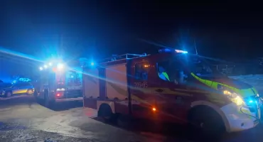 Strażacy z OSP Oczków sprawdzali podejrzenie pożaru instalacji elektrycznej