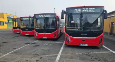 Nowe autobusy Scania Fencer f1 na ulicach Żywca
