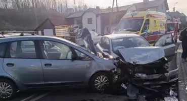 Wypadek drogowy w Ciścu