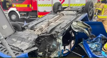 Groźnie wyglądające zdarzenie drogowe w Czechowicach-Dziedzicach