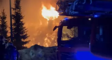 Pożar w ośrodku wypoczynkowym Kocierz w Targanicach