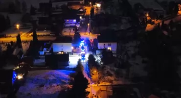 Gilowice: rozcięta pożarem sadzy w kominie