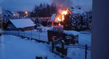 Pożar budynku mieszkalnego w Wieprzu