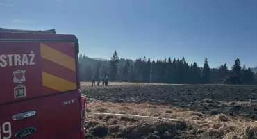 Pożar trawy w Lalikach – strażacy apelują o rozsądek