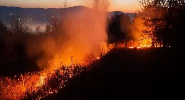 Pożar suchej trawy w rejonie ul. Fiołkowej